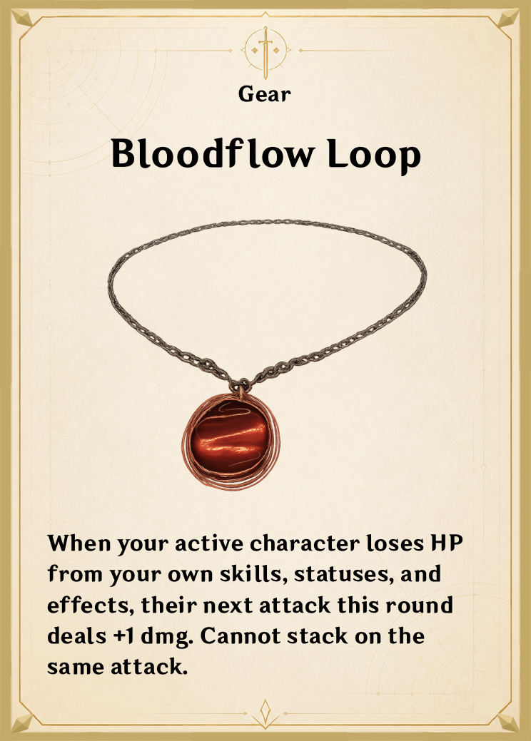 Bloodflow Loop gear card