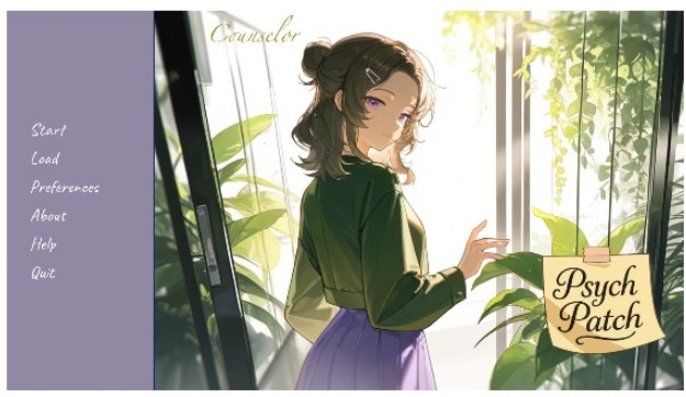 Psych Patch visual novel title screen